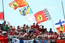 Fans and flags. 26.07.2015. Formula 1 World Championship, Rd 10, Hungarian Grand Prix, Budapest, Hungary, Race Day.