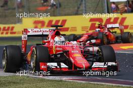 Sebastian Vettel (GER) Ferrari SF15-T. 26.07.2015. Formula 1 World Championship, Rd 10, Hungarian Grand Prix, Budapest, Hungary, Race Day.