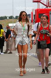 Jessica Button (JPN), wife of Jenson Button (GBR) McLaren. 25.07.2015. Formula 1 World Championship, Rd 10, Hungarian Grand Prix, Budapest, Hungary, Qualifying Day.