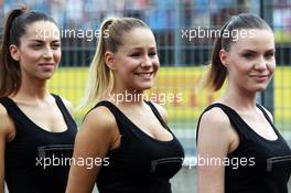 Grid girls. 25.07.2015. Formula 1 World Championship, Rd 10, Hungarian Grand Prix, Budapest, Hungary, Qualifying Day.