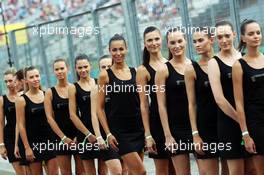 Grid girls. 25.07.2015. Formula 1 World Championship, Rd 10, Hungarian Grand Prix, Budapest, Hungary, Qualifying Day.