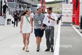 Will Buxton (GBR) NBC Sports Network TV Presenter (Right). 26.07.2015. Formula 1 World Championship, Rd 10, Hungarian Grand Prix, Budapest, Hungary, Race Day.