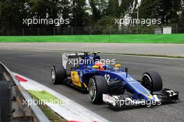 Felipe Nasr (BRA) Sauber C34. 04.09.2015. Formula 1 World Championship, Rd 12, Italian Grand Prix, Monza, Italy, Practice Day.