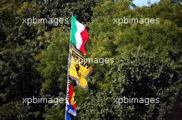 Ferrari and Italian flags. 06.09.2015. Formula 1 World Championship, Rd 12, Italian Grand Prix, Monza, Italy, Race Day.