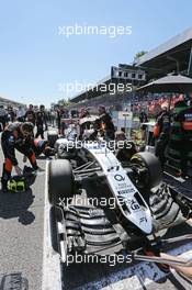 Nico Hulkenberg (GER) Sahara Force India F1 VJM08 on the grid. 06.09.2015. Formula 1 World Championship, Rd 12, Italian Grand Prix, Monza, Italy, Race Day.