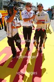 Pastor Maldonado (VEN) Lotus F1 Team on the grid. 06.09.2015. Formula 1 World Championship, Rd 12, Italian Grand Prix, Monza, Italy, Race Day.