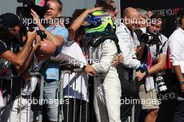Felipe Massa (BRA) Williams celebrates his third position in parc ferme. 06.09.2015. Formula 1 World Championship, Rd 12, Italian Grand Prix, Monza, Italy, Race Day.