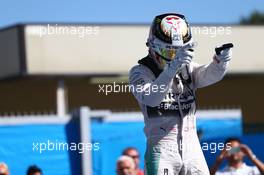 Race winner Lewis Hamilton (GBR) Mercedes AMG F1 celebrates in parc ferme. 06.09.2015. Formula 1 World Championship, Rd 12, Italian Grand Prix, Monza, Italy, Race Day.