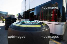 Mercedes AMG F1 Pirelli tyres. 06.09.2015. Formula 1 World Championship, Rd 12, Italian Grand Prix, Monza, Italy, Race Day.