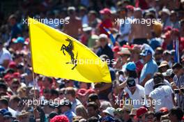 Ferrari fans in the grandstand. 06.09.2015. Formula 1 World Championship, Rd 12, Italian Grand Prix, Monza, Italy, Race Day.