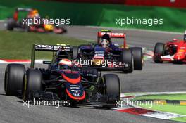 Jenson Button (GBR) McLaren MP4-30. 06.09.2015. Formula 1 World Championship, Rd 12, Italian Grand Prix, Monza, Italy, Race Day.