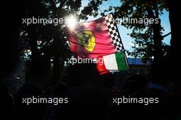 Ferrari and Italian flags. 05.09.2015. Formula 1 World Championship, Rd 12, Italian Grand Prix, Monza, Italy, Qualifying Day.