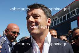 Matteo Renzi (ITA) Italian Prime Minister. 06.09.2015. Formula 1 World Championship, Rd 12, Italian Grand Prix, Monza, Italy, Race Day.