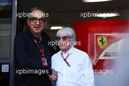 (L to R): Sergio Marchionne (ITA), Ferrari President and CEO of Fiat Chrysler Automobiles with Bernie Ecclestone (GBR). 06.09.2015. Formula 1 World Championship, Rd 12, Italian Grand Prix, Monza, Italy, Race Day.