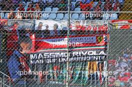 Ferrari fans with a banner for Massimo Rivola (ITA) Ferrari Sporting Director. 06.09.2015. Formula 1 World Championship, Rd 12, Italian Grand Prix, Monza, Italy, Race Day.