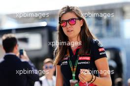 Tabatha Valles (ESP) Scuderia Toro Rosso Press Officer. 06.09.2015. Formula 1 World Championship, Rd 12, Italian Grand Prix, Monza, Italy, Race Day.