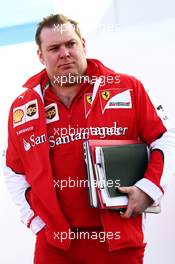 Dave Greenwood (GBR) Ferrari Race Engineer. 01.02.2015. Formula One Testing, Day One, Jerez, Spain.