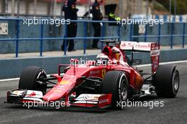 Kimi Raikkonen (FIN) Ferrari SF15-T. 03.02.2015. Formula One Testing, Day Three, Jerez, Spain.