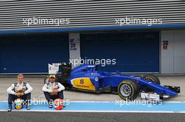 (L to R): Marcus Ericsson (SWE) Sauber F1 Team and Felipe Nasr (BRA) Sauber C34. 03.02.2015. Formula One Testing, Day Three, Jerez, Spain.