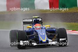 Felipe Nasr (BRA) Sauber C34. 25.09.2015. Formula 1 World Championship, Rd 14, Japanese Grand Prix, Suzuka, Japan, Practice Day.