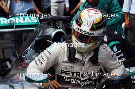 Lewis Hamilton (GBR) Mercedes AMG F1 W06 on the grid. 27.09.2015. Formula 1 World Championship, Rd 14, Japanese Grand Prix, Suzuka, Japan, Race Day.
