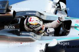 Race winner Lewis Hamilton (GBR) Mercedes AMG F1 W06 celebrates in parc ferme. 27.09.2015. Formula 1 World Championship, Rd 14, Japanese Grand Prix, Suzuka, Japan, Race Day.