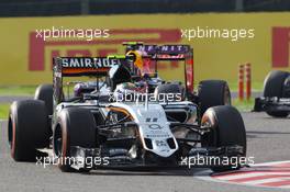 Sergio Perez (MEX) Sahara Force India F1 VJM08. 27.09.2015. Formula 1 World Championship, Rd 14, Japanese Grand Prix, Suzuka, Japan, Race Day.
