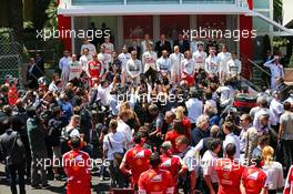The drivers observe the national anthem on the grid. 24.05.2015. Formula 1 World Championship, Rd 6, Monaco Grand Prix, Monte Carlo, Monaco, Race Day.