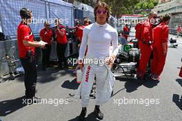 Roberto Merhi (ESP) Manor Marussia F1 Team on the grid. 24.05.2015. Formula 1 World Championship, Rd 6, Monaco Grand Prix, Monte Carlo, Monaco, Race Day.