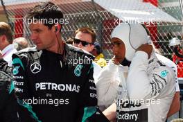 Lewis Hamilton (GBR) Mercedes AMG F1 on the grid. 24.05.2015. Formula 1 World Championship, Rd 6, Monaco Grand Prix, Monte Carlo, Monaco, Race Day.
