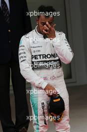 Third placed Nico Rosberg (GER) Mercedes AMG F1 on the podium. 24.05.2015. Formula 1 World Championship, Rd 6, Monaco Grand Prix, Monte Carlo, Monaco, Race Day.