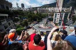 Lewis Hamilton (GBR) Mercedes AMG F1 W06 leads the race. 24.05.2015. Formula 1 World Championship, Rd 6, Monaco Grand Prix, Monte Carlo, Monaco, Race Day.