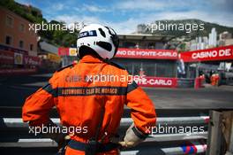 A marshal. 24.05.2015. Formula 1 World Championship, Rd 6, Monaco Grand Prix, Monte Carlo, Monaco, Race Day.