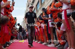 Nico Hulkenberg (GER) Sahara Force India F1 on the drivers parade. 24.05.2015. Formula 1 World Championship, Rd 6, Monaco Grand Prix, Monte Carlo, Monaco, Race Day.
