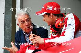 (L to R): Piero Ferrari (ITA) Ferrari Vice-President with Esteban Gutierrez (MEX) Ferrari Test and Reserve Driver. 21.05.2015. Formula 1 World Championship, Rd 6, Monaco Grand Prix, Monte Carlo, Monaco, Practice Day.