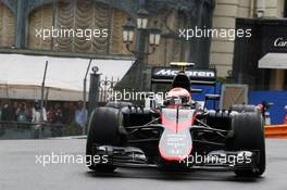 Jenson Button (GBR) McLaren MP4-30. 21.05.2015. Formula 1 World Championship, Rd 6, Monaco Grand Prix, Monte Carlo, Monaco, Practice Day.