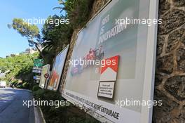 Marlboro advertising hoardings featuring Ferrari images. 20.05.2015. Formula 1 World Championship, Rd 6, Monaco Grand Prix, Monte Carlo, Monaco, Preparation Day.