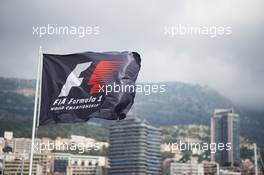 F1 flag. 20.05.2015. Formula 1 World Championship, Rd 6, Monaco Grand Prix, Monte Carlo, Monaco, Preparation Day.