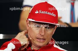 Kimi Raikkonen (FIN) Ferrari in the FIA Press Conference. 20.05.2015. Formula 1 World Championship, Rd 6, Monaco Grand Prix, Monte Carlo, Monaco, Preparation Day.