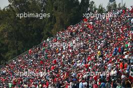 Fans in the grandstand. 01.11.2015. Formula 1 World Championship, Rd 17, Mexican Grand Prix, Mexixo City, Mexico, Race Day.