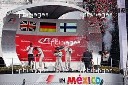 Race winner Nico Rosberg (GER) Mercedes AMG F1 celebrates on the podium. 01.11.2015. Formula 1 World Championship, Rd 17, Mexican Grand Prix, Mexixo City, Mexico, Race Day.