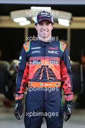 Sergio Perez (MEX) Sahara Force India F1 in special Mexico themed livery race suit. 29.10.2015. Formula 1 World Championship, Rd 17, Mexican Grand Prix, Mexixo City, Mexico, Preparation Day.