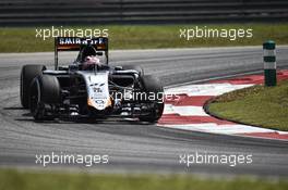Nico Hulkenberg (GER) Sahara Force India F1 VJM08. 27.03.2015. Formula 1 World Championship, Rd 2, Malaysian Grand Prix, Sepang, Malaysia, Friday.
