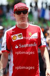 Kimi Raikkonen (FIN) Ferrari on the drivers parade. 29.03.2015. Formula 1 World Championship, Rd 2, Malaysian Grand Prix, Sepang, Malaysia, Sunday.