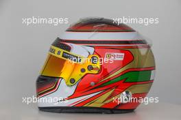 The helmet of Raffaele Marciello (ITA) Sauber F1 Team Test And Reserve Driver. 30.01.2015. Sauber F1 Team C34 Launch, Hinwil, Switzerland. www.xpbimages.com, EMail: requests@xpbimages.com - © Sauber F1 Team Copyright Free For Editorial Use Only. Images must be credited to: Sauber F1 Team.