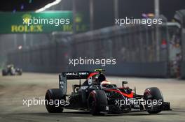 Jenson Button (GBR) McLaren MP4-30. 18.09.2015. Formula 1 World Championship, Rd 13, Singapore Grand Prix, Singapore, Singapore, Practice Day.
