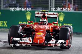 Kimi Raikkonen (FIN) Ferrari SF15-T. 18.09.2015. Formula 1 World Championship, Rd 13, Singapore Grand Prix, Singapore, Singapore, Practice Day.