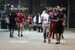 Felipe Massa (BRA), Williams F1 Team and Felipe Nasr (BRA), Sauber F1 Team  18.09.2015. Formula 1 World Championship, Rd 13, Singapore Grand Prix, Singapore, Singapore, Practice Day.