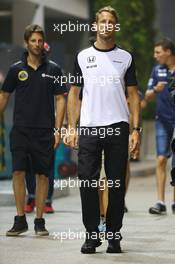 Jenson Button (GBR) McLaren. 18.09.2015. Formula 1 World Championship, Rd 13, Singapore Grand Prix, Singapore, Singapore, Practice Day.