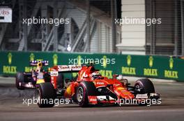 Kimi Raikkonen (FIN) Ferrari SF15-T. 20.09.2015. Formula 1 World Championship, Rd 13, Singapore Grand Prix, Singapore, Singapore, Race Day.